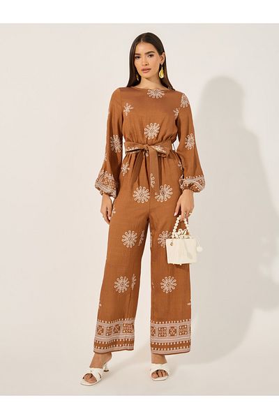 Styli All over printed printed jumpsuit in straight legged fit