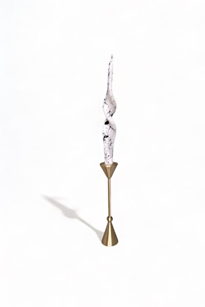 Chappal Burgulu Balmumu Şamdan Mumu Bordo - 2'li