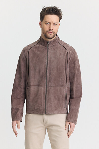 Orkır collection Hakiki Oğlak Derisi Çift Taraflı Erkek Deri Ceket