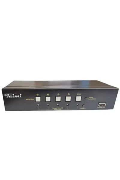 Taimi 4-Port HDMI Switch with Audio and 4 Cables – 4K-60Hz-Hotkey Switching