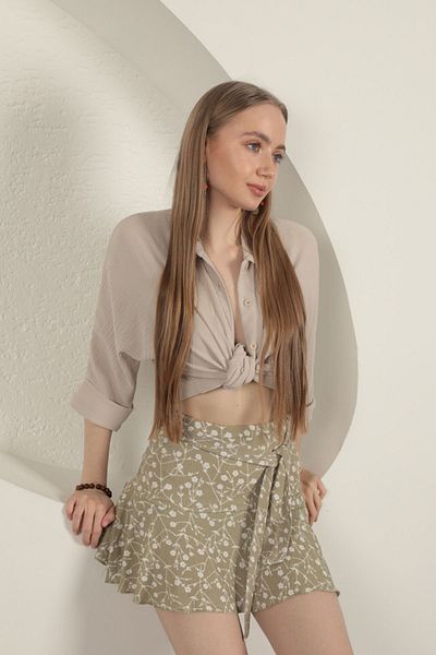 1001moda Spider Fabric Shorts Skirt-Khaki Without Stain, Don'T You Understand This Title Better?