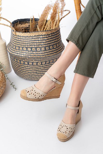 Egepass Wicked Detail Wed Heel Espadril Sandals