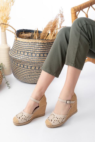 Egepass Wicked Detail Wed Heel Espadril Sandals