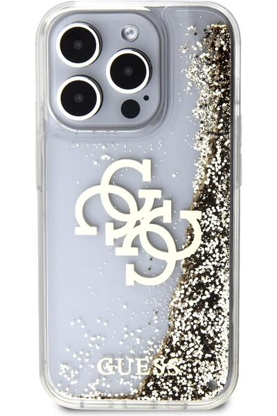 CG Mobile Liquid Glitter Electroplated 4-letter 'G' Logo Protective Case for iPhone 15 Pro - Gold (S