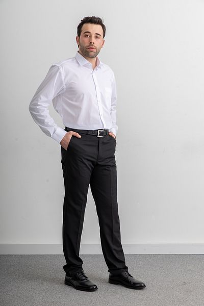 Yüksel Ergül Cămașă pentru bărbați, cu ușurință de călcat, cu tăietură clasică, cu un singur buzunar, cu guler clasic