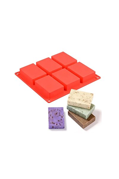 Tinky Winky قالب كيك مستطيل مكون من 6 قطع من السيليكون للكيك والصابون