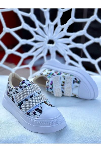 Görkem bebe ayakkabı ve tekstil Girl's Anatomic Thick Sole Velcro Sneaker Sport Walking Shoes