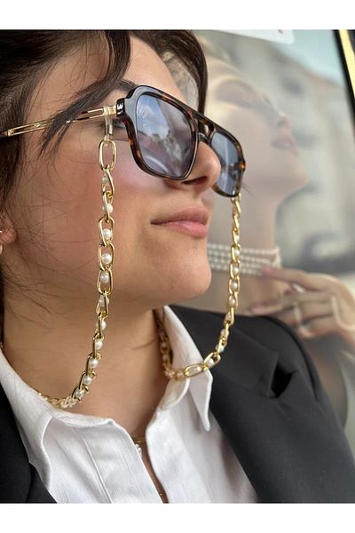 Vitastyle سلسلة نظارات نسائية ذهبية اللون