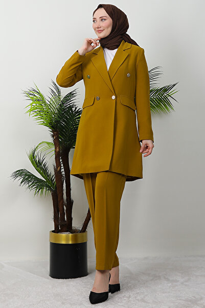Giza Giyim Blazer Jacket Set Mustard
