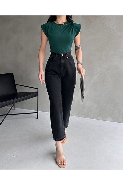 Fav Style Women's Crew Neck Padded Tank Top Emerald Green