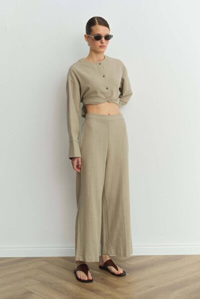 Hooopstore Visolin Ironed Beige Trousers
