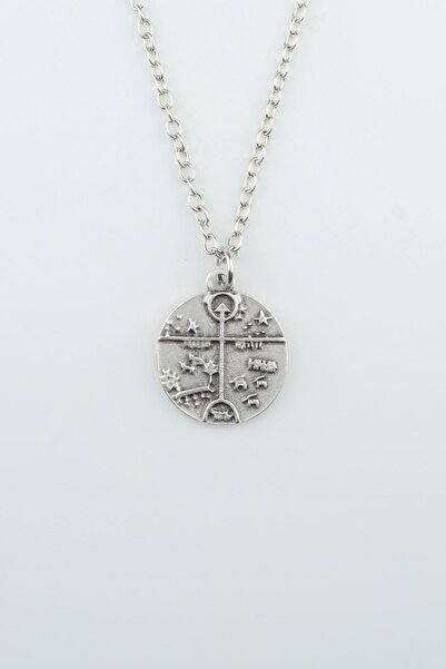 Bu Farklı Şaman Davulu Kolye Düz Ezme Zincir Gümüş Kaplama Ruhsal Yolculuk Se...