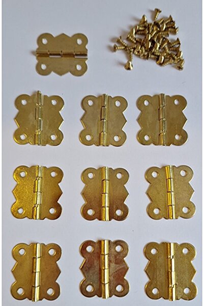 craftsy 10 ADET DEKORATİF KUTU MENTEŞESİ SARI RENKTE 26 * 30  4 DELİKLİ +  40...