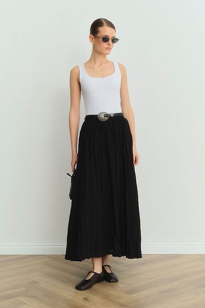 Hooopstore Μαύρη φούστα Boho Crash