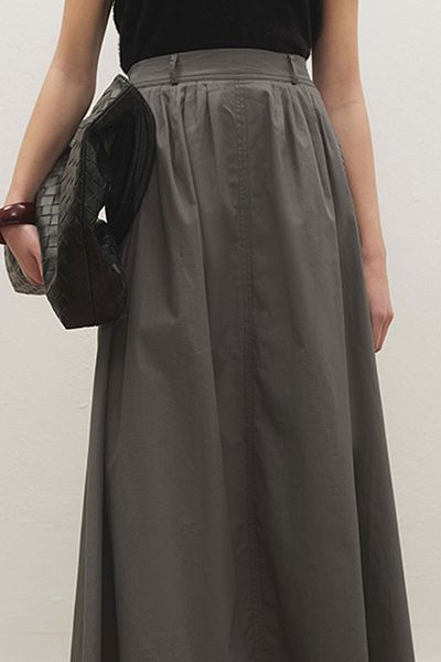 Hooopstore Lidia Pile Λεπτομερής Φούστα Ανθρακί
