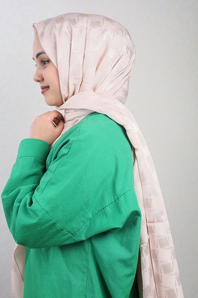 Hint İpek Ινδικό Μεταξωτό Σα shawl με Αυτοστιλβωτό Σχέδιο - Σχέδιο-01 - Χρώμα-06
