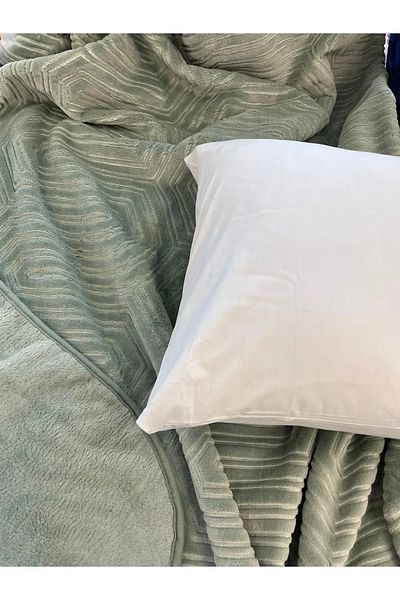 Özdilek Trendy Art Deco Light Green Single Blanket