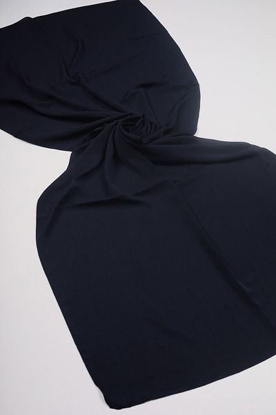 İpekal Μονόχρωμο μεταξωτό σάλι Yoryo Crinkle - Μοτίβο-01 - Navy Blue
