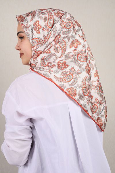 PİRAMİT Φουλάρι από ρεγιόν με σχέδιο Pyramid Luxer - Pattern-55 - Color-12