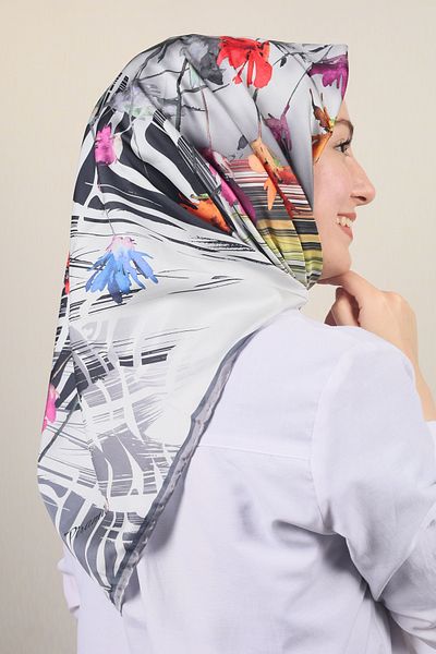 PİRAMİT Eșarfă din raion cu model Pyramid Luxer - Model-02 - Culoare-01