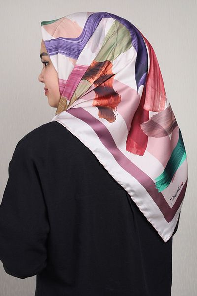 PİRAMİT Φουλάρι Rayon Eşarp Piramit Luxer Με σχέδιο - Σχέδιο-49 Χρώμα-08