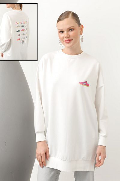 REMSA Printed Sweat Tunic 20614 Ecru