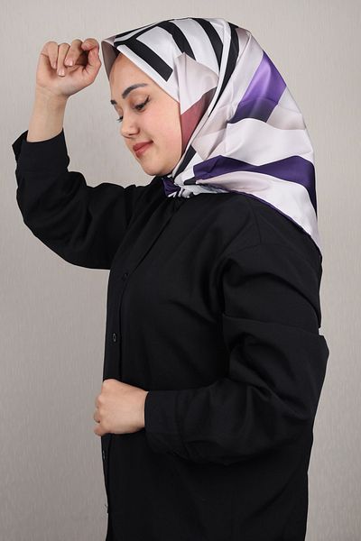 PİRAMİT Φουλάρι από ρεγιόν με σχέδιο Pyramid Luxer - Pattern-41 - Color-05