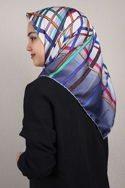 PİRAMİT Φουλάρι από ρεγιόν με σχέδιο Pyramid Luxer - Pattern-44 - Color-02