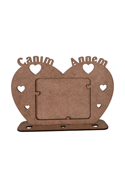 heptex Anneler Günü Hediyesi Canım Annem Fotoğraf Çerçevesi Ahşap Boyama 5 adet