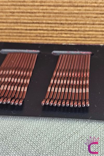 Cinderella 24 Pack Copper Color Wire Buckle 5cm - Soft Tip Not Hurting Colorful Women's Wire Hair Clip