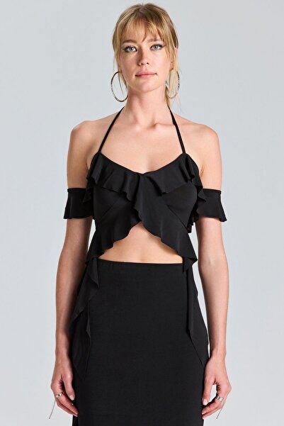 World Fashion Trends 2447 Bluză cu decolteu cu volane