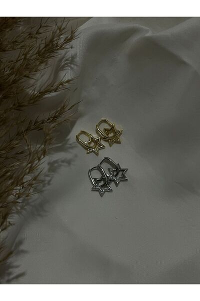 Jewerly Yıldız model sallanan çelik paslanmaz küpe