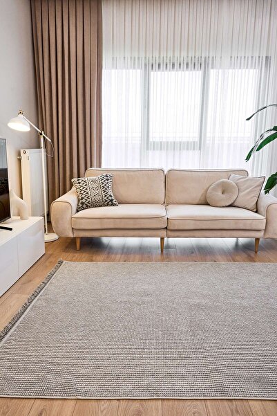 Apex HALI HAVANA 8596 GRİ ÖZEL DOKULU MODERN BUKLE İSKANDİNAV TARZ HALI