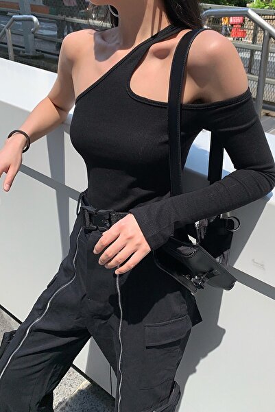 World Fashion Trends 1508 Bluză crop cu o singură mânecă