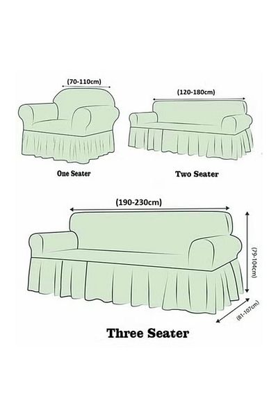 Evory Home Sofa Cover Waterproof Velvet Flower 4-Pieces Set of 7-Seater (3+2+1+1) Water Resistant