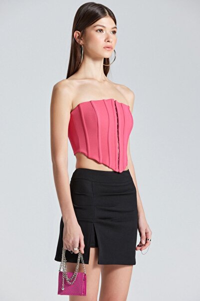 World Fashion Trends Ροζ Τόμπα - 1902 Κιθάρα Ακαδημίας Πειρατικής Κρέμας με διπλό στρώμα κρεπ με εσώρουχο και αγκράφα