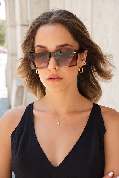Monvago Mv 1007-1 Block Glass Sunglasses