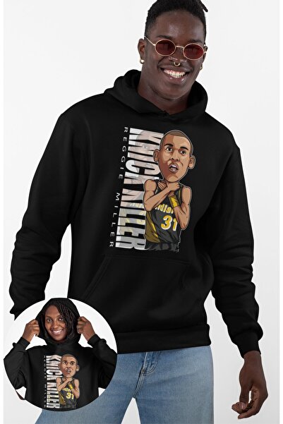 Fuddy Moda Unisex majica sa kapuljačom Reggie Miller Štampano Door, Oversize ...