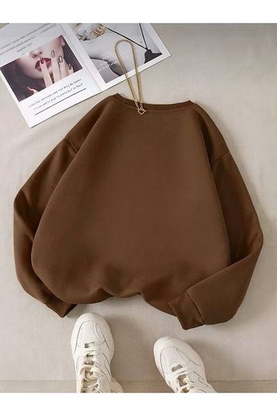 BLYDE LAYY Дамски суитшърт с 3 нишки и кръгла яка