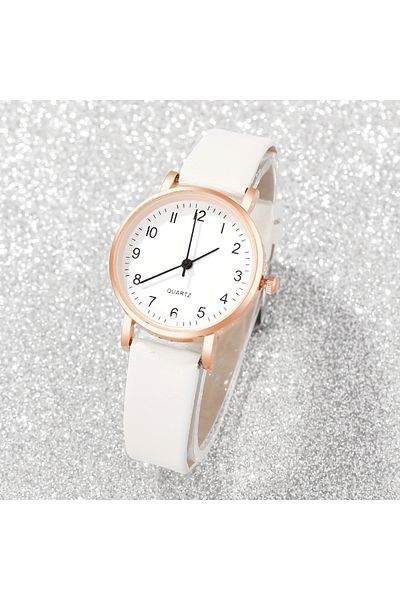 Bozhi White Elegant Butterfly Detail Women's Wristwatch, Bracelet, Necklace Bringing Wealth and Luck |   Earring Set
