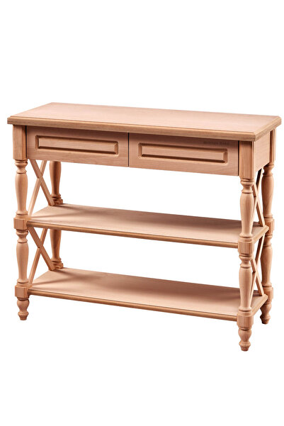 Mobilya Baba Serinhisar Tornalı Katlı Dresuar Cilasız Ham Ahşap