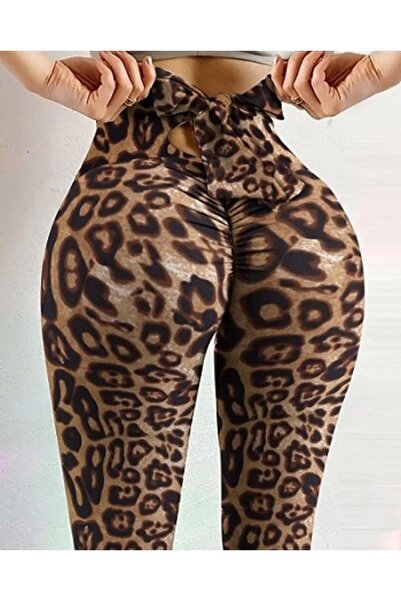 Lacis Λεοπάρ κολάν συμπίεσης ψηλής μέσης με φιόγκο στην πλάτη