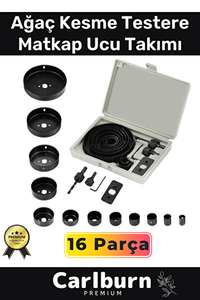 Carlburn Premium 16 Parça Panç Seti Ağaç Kesme Alyan Anahtarlı Alçıpan Tavan ...