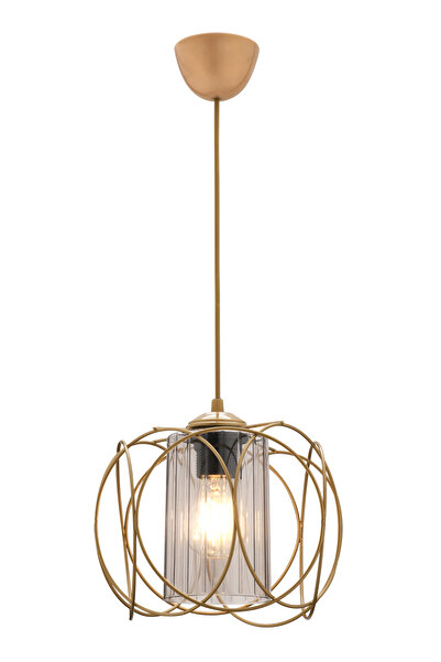 Trend Kitchen Olympicum Model Füme Mika Camlı Eskitme Salon, Mutfak, Oturma Odası Sarkıt Avize Aydınlatma