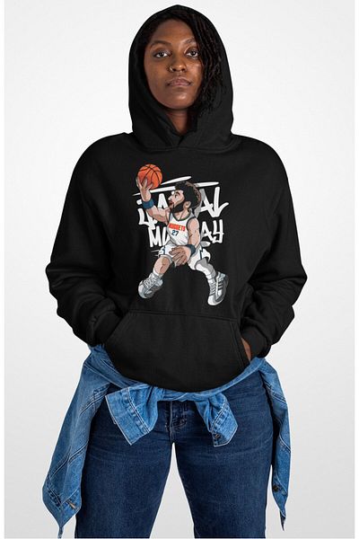 Fuddy Moda Unisex Jamal Murray Print Sweatshirt Oversize Basketball Themed Hoodie