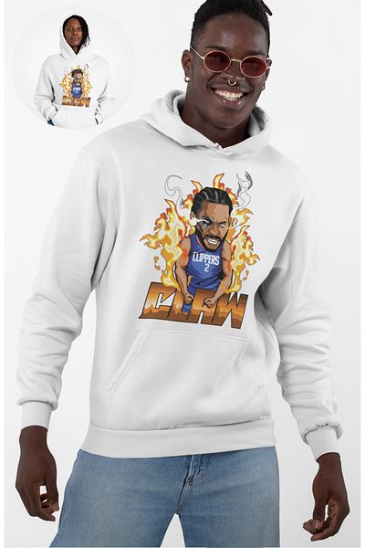 Fuddy Moda Φούτερ με κουκούλα Unisex Kawhi Leonard, Φούτερ με κουκούλα με θέμα μπάσκετ
