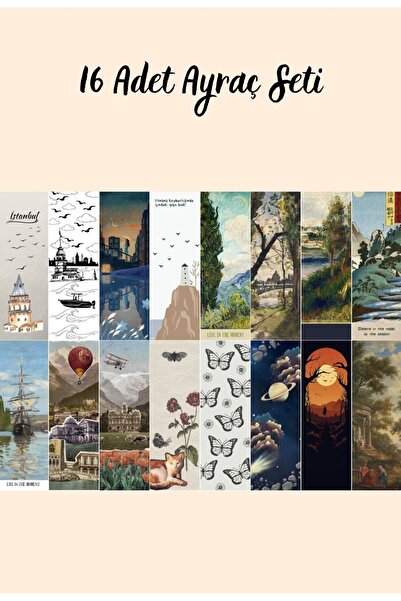 Sticksy Vintage Karışık 16 Adet Kitap Ayraçları (16 Adet) , Birbirinden Güzel...
