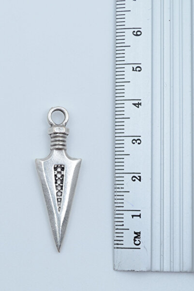 Bu Farklı Ok ucu Gümüş Kaplama Deri İp Kolye