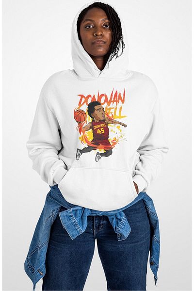 Fuddy Moda Unisex φούτερ με κουκούλα Donovan Mitchel, φούτερ με κουκούλα με θέμα μπάσκετ