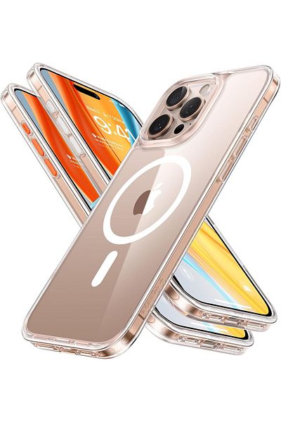 TORRAS جراب MagSafe لهاتف iPhone 16 Pro Max: حماية عسكرية، مقاوم للصدمات، مضاد للخدش، شفاف